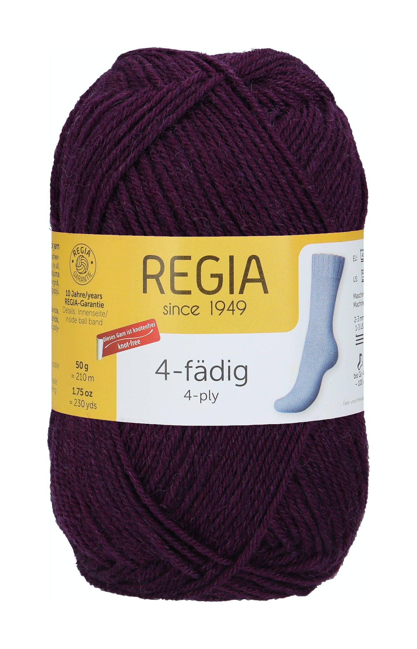 REGIA Uni 4-ply Sock Wool: Eggplant