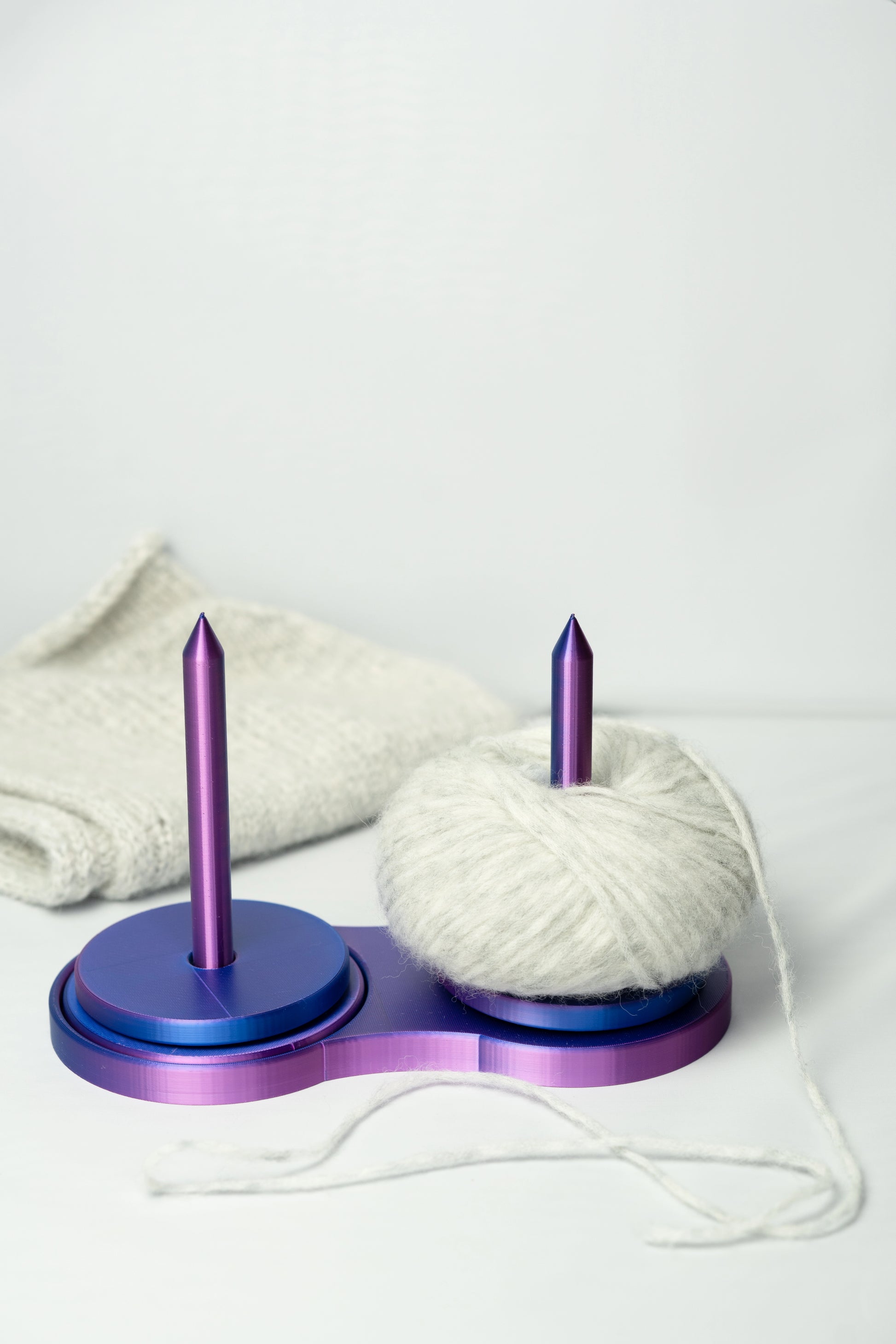 Colorful 3D Printed Yarn Holder Iris Velvet