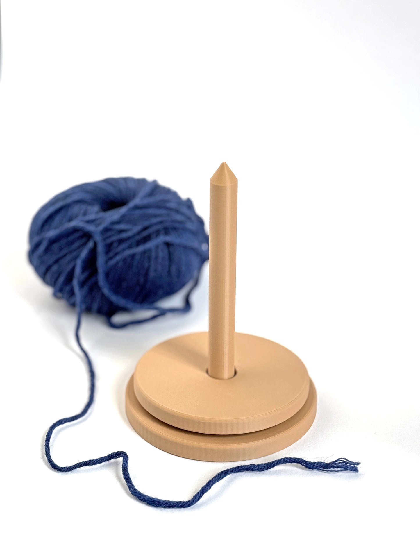 Colorful 3D Printed Yarn Holder Oatmilk Latte