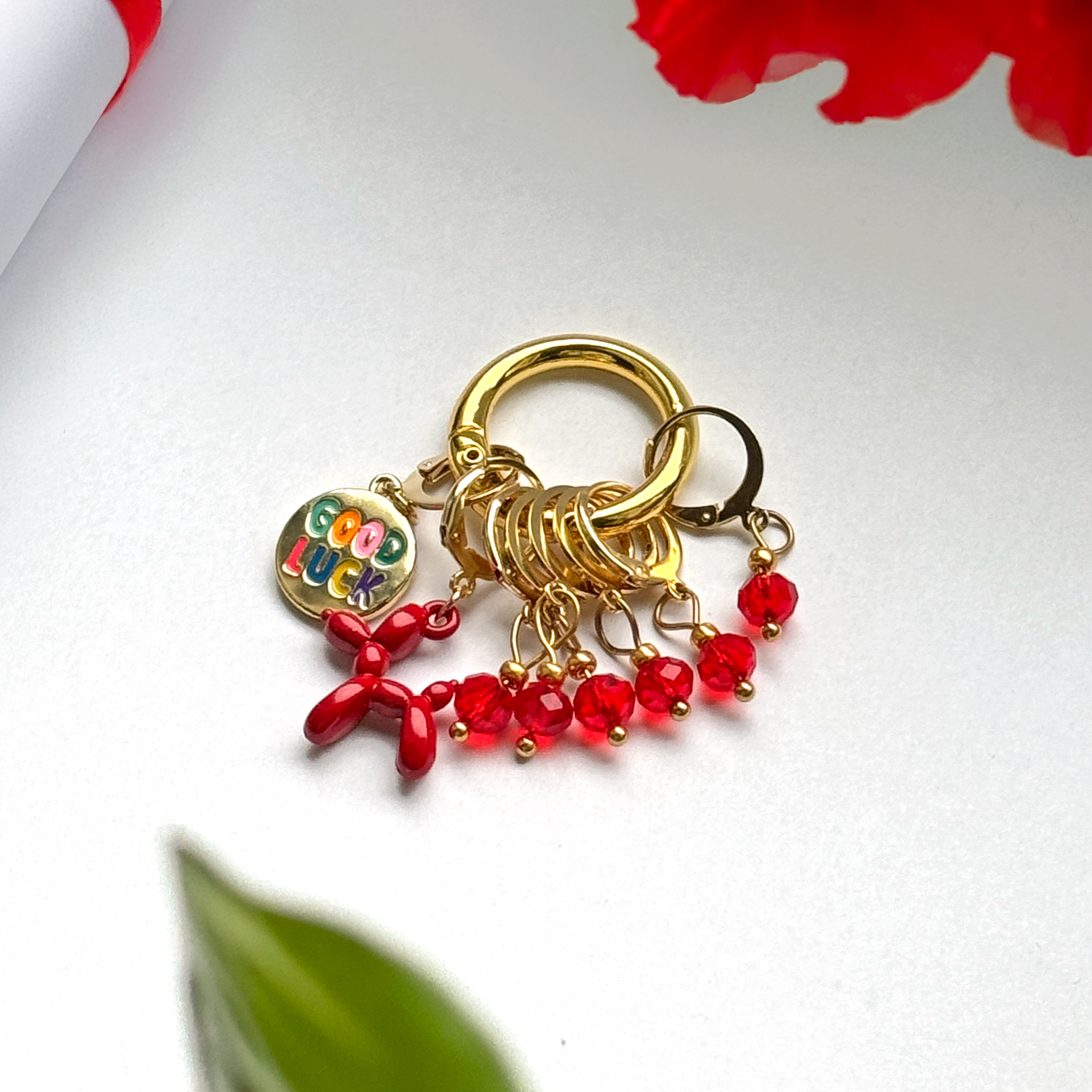 Red Handmade Stitch Markers - ColorPopCrafts