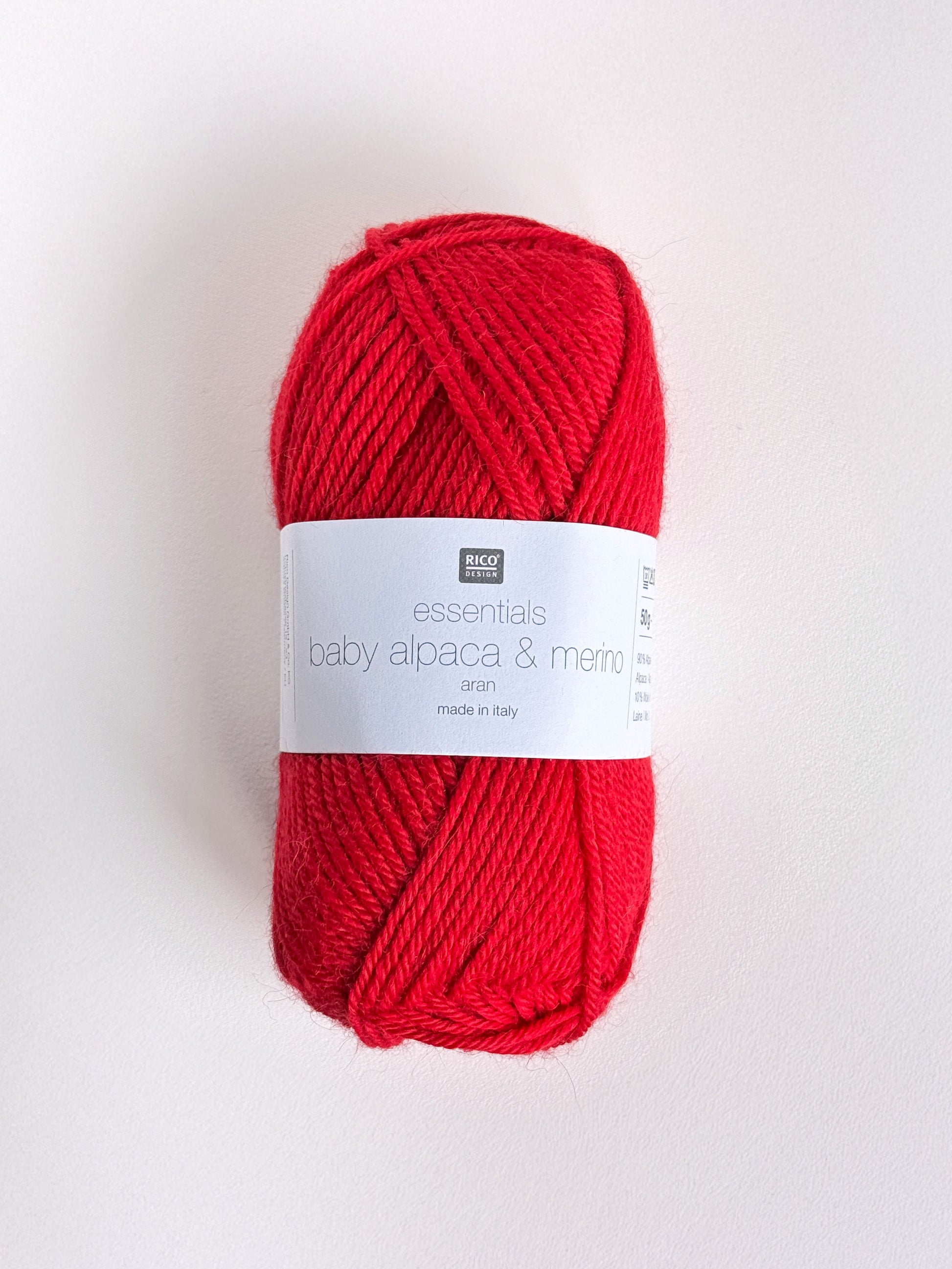 Rico Design – Essentials Baby Alpaca & Merino aran 005 Red