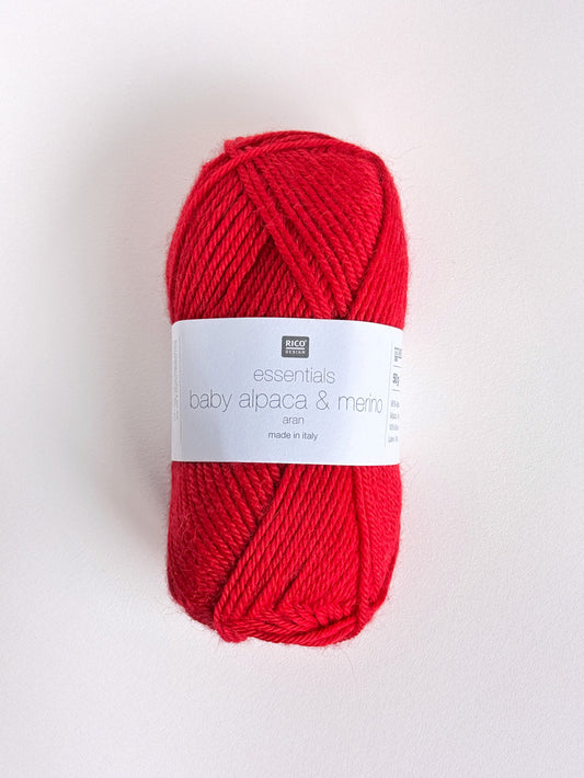 Rico Design – Essentials Baby Alpaca & Merino aran 005 Red