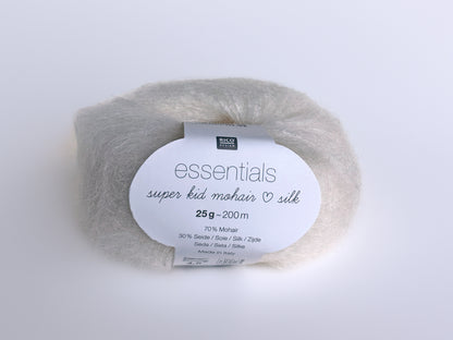 Rico Essentials Super Kid Mohair Loves Silk 001 White