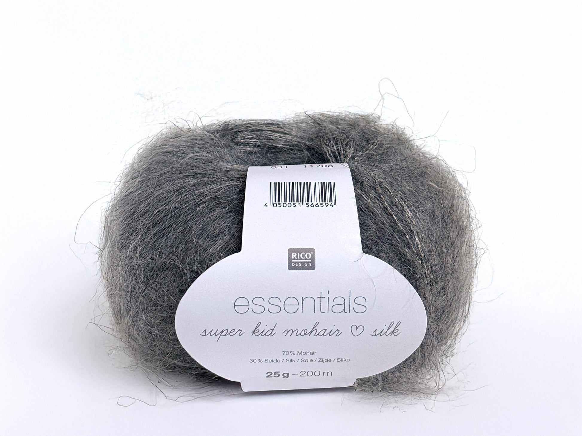 Rico Essentials Super Kid Mohair Loves Silk 031 Gray Melange
