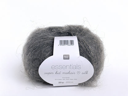 Rico Essentials Super Kid Mohair Loves Silk 031 Gray Melange