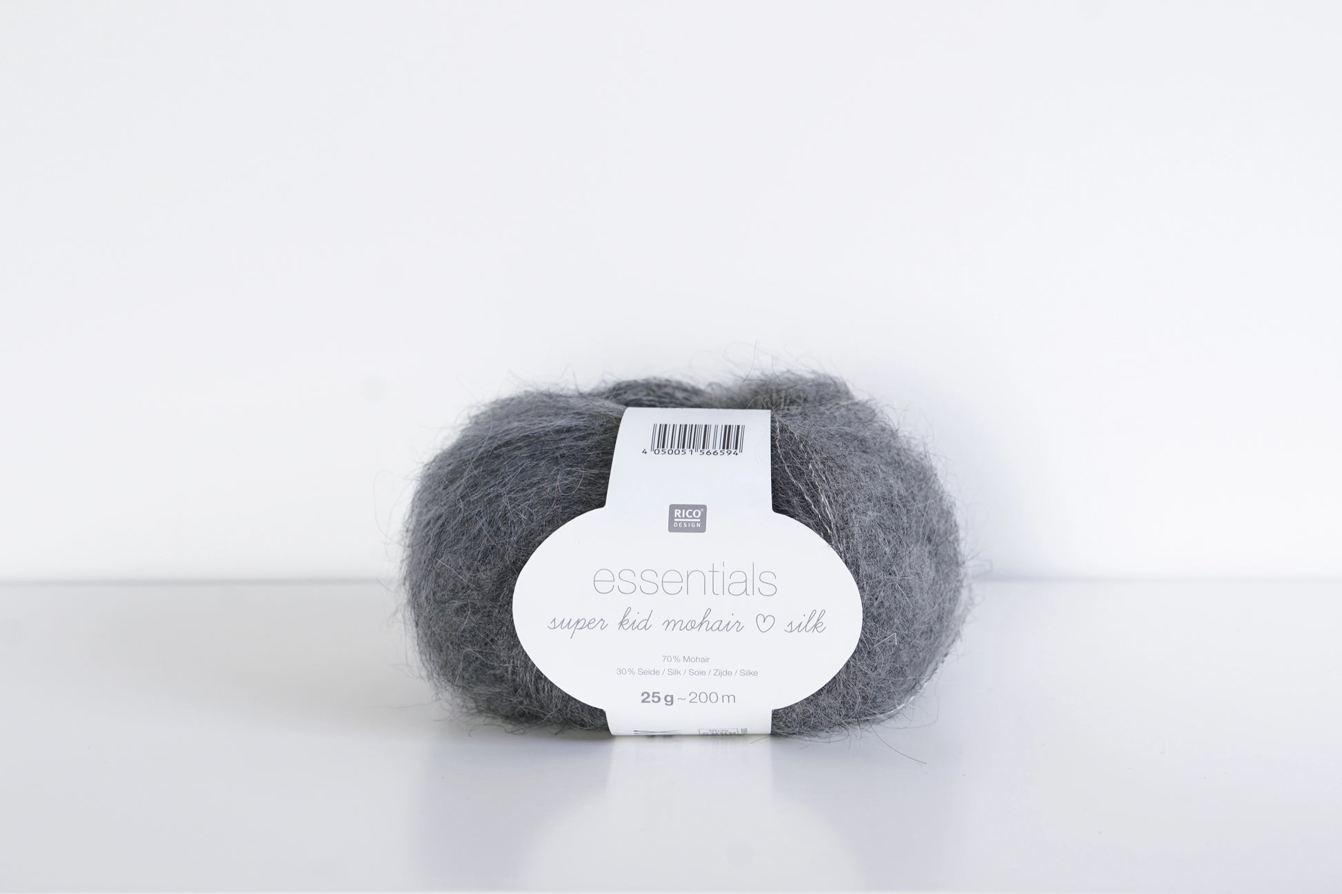 Rico Essentials Super Kid Mohair Loves Silk 031 Gray Melange