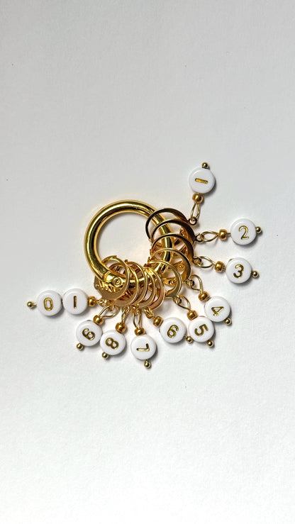 Stitch Markers for Knitting & Crochet – Row Counter Set 1 to 10 ColorPopCrafts